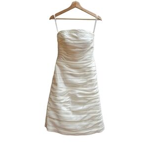 Bill Levkoff Strapless Dress in Light Creamy White, Size XS